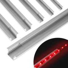 Load image into Gallery viewer, Aluminiumprofil für LED-Streifen LED Strip Aluprofil Set Schiene Alu Profil Aluminium Streifen Pro
