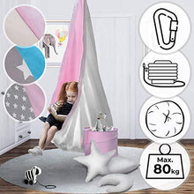 Load image into Gallery viewer, Hängesessel für Kinder set1 blau
