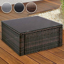 Load image into Gallery viewer, Polyrattan Teetisch (Braun) 59x59x30cm
