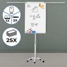 Load image into Gallery viewer, Flipchart mit 5 Rollen - Papierhalter 60x90cm
