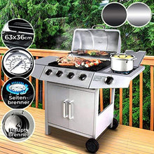 Load image into Gallery viewer, BBQ Gasgrill 4+1 DE/CH/ÖS silber
