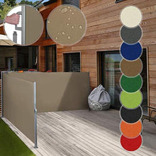 Load image into Gallery viewer, Doppel Seitenmarkise 160x600cm Braun
