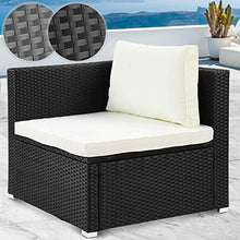 Load image into Gallery viewer, Polyrattan Sofa (Schwarz) 68x68x63cm
