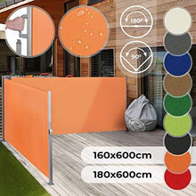 Load image into Gallery viewer, Doppel Seitenmarkise 160x600cm Terrakotta
