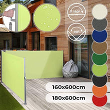 Load image into Gallery viewer, Doppel Seitenmarkise 160x600cm Lemongruen
