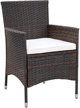 Load image into Gallery viewer, PolyRattan Rattanstuhl05 braun 4er Set
