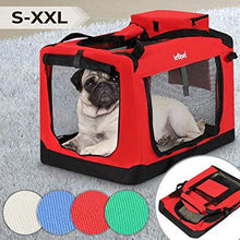 Load image into Gallery viewer, Hundetransportbox Rot Größe S
