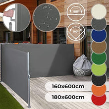 Load image into Gallery viewer, Doppel Seitenmarkise 160x600cm Anthrazit
