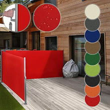 Load image into Gallery viewer, Doppel Seitenmarkise 160x600cm Rot
