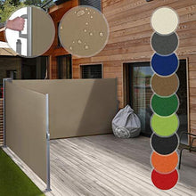 Load image into Gallery viewer, Doppel Seitenmarkise 180x600cm Braun

