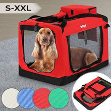 Load image into Gallery viewer, Hundetransportbox Rot Große: L

