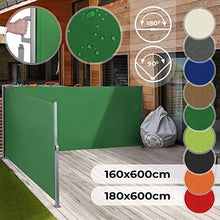 Load image into Gallery viewer, Doppel Seitenmarkise 160x600cm Gruen
