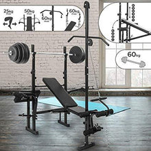 Load image into Gallery viewer, Hantelbank Kraftstation Trainingsbank Bankdruecken Fitnessgeraet Langhantelbank Fitnessbank Schrae
