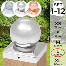 Load image into Gallery viewer, Pfostenkappen Edelstahl 121mm 11er Set
