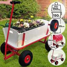Load image into Gallery viewer, Bollerwagen mit Dach 100kg Rot mit Sterne
