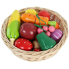 Load image into Gallery viewer, Obstkorb Gemüsekorb Kinderküche Kaufmannsladen Kaufladen Zubehör Spielzeugküche Kinderspielzeug ge
